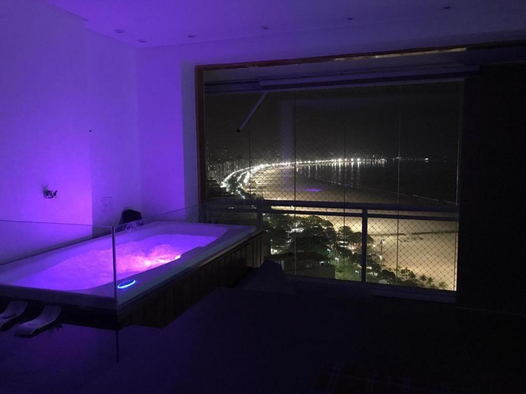 Maravilhoso Apto Vista Mar Jacuzzi Wi Fi Pé Areia Santos (Sao Paulo) Exterior foto